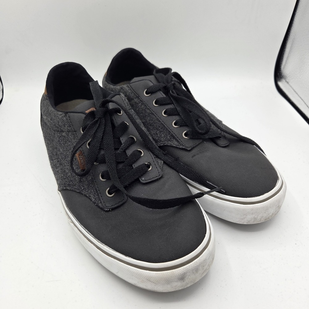 VANS Mens Black Charcoal Low Top Lace Up Shoe Size 13